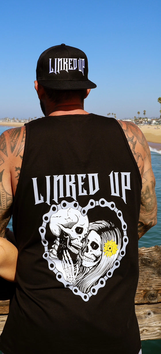 Tank top grey heart chain unisex