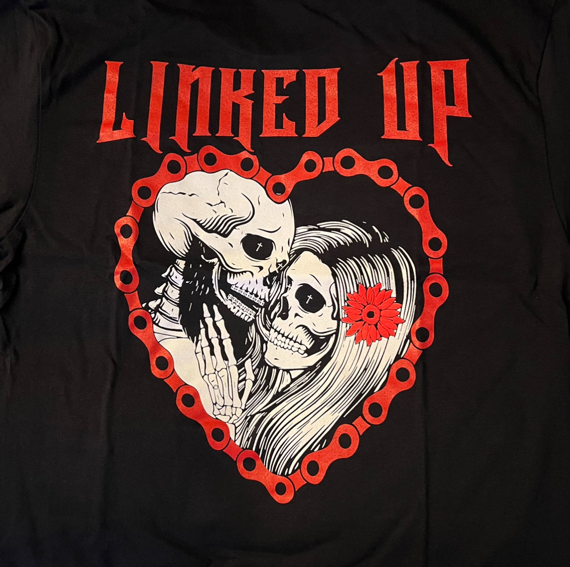 Red heart chain t-shirt