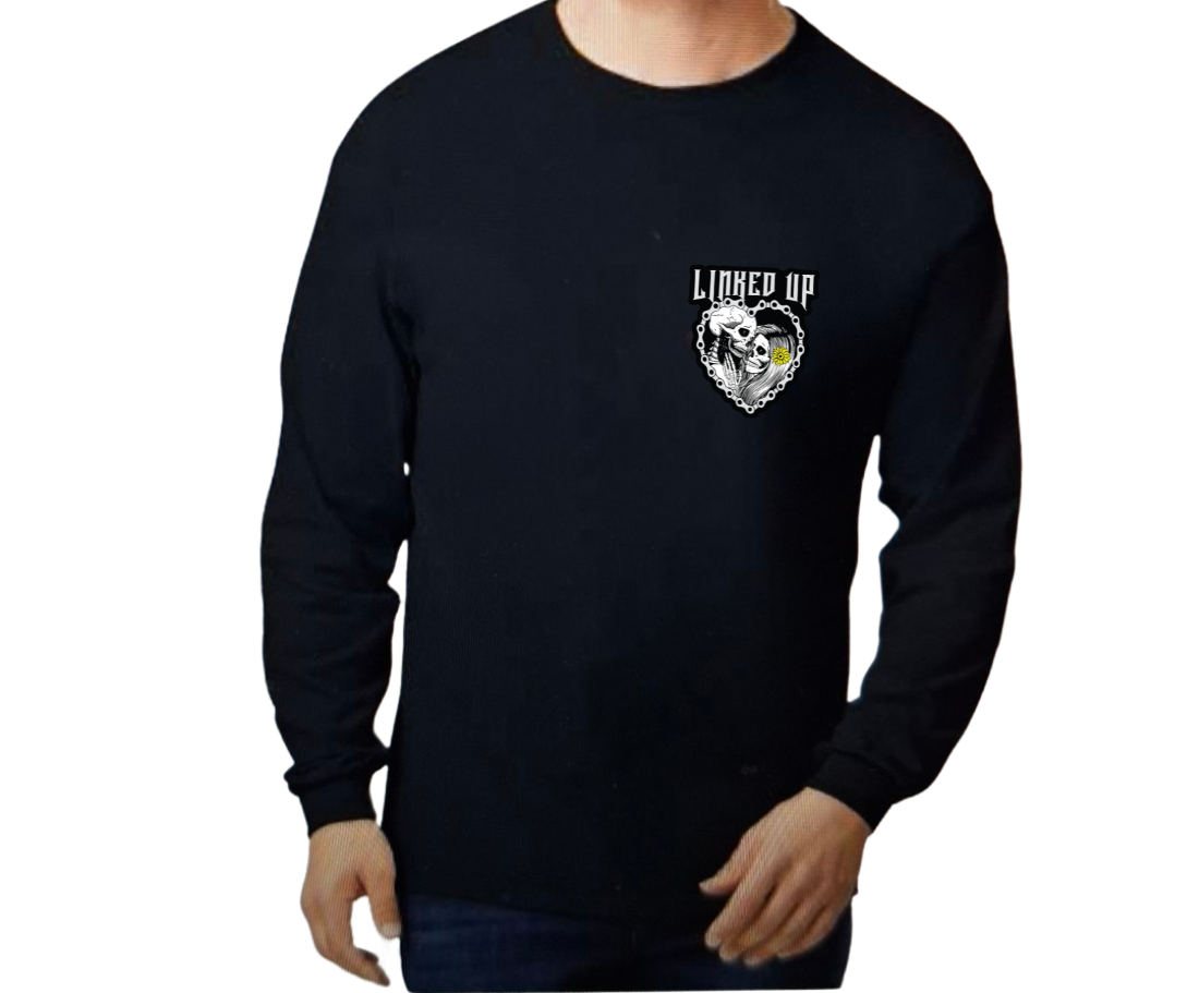 Long sleeve unisex grey heart chain