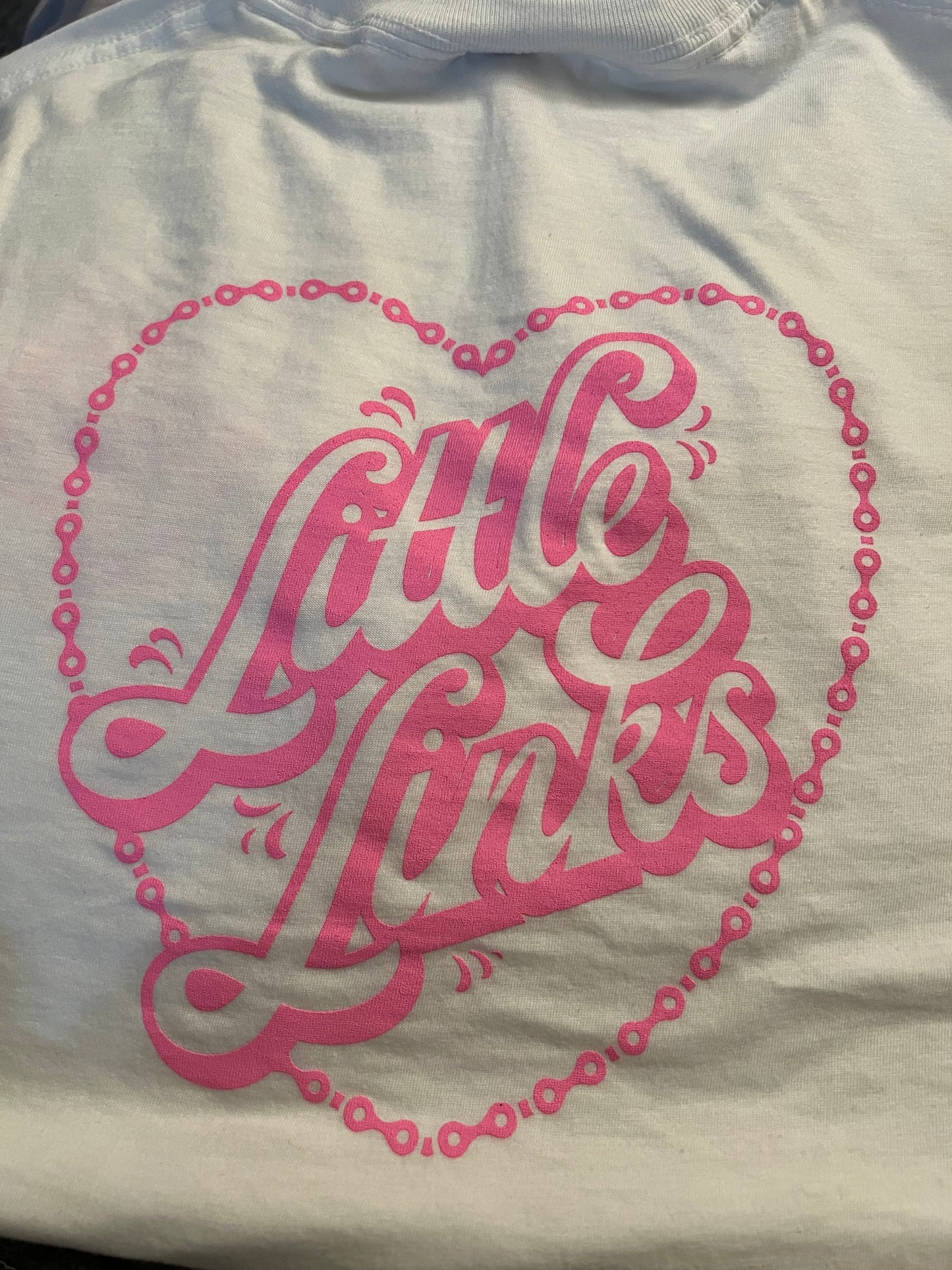 Pink little links youth tee