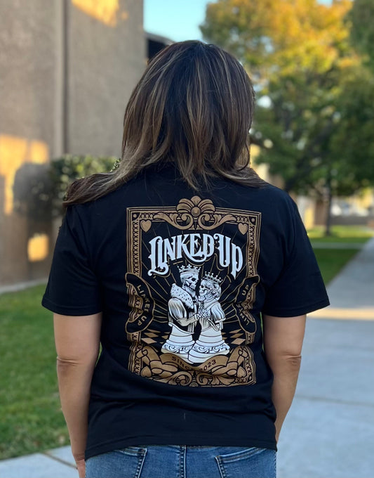 unisex t-shirt king and queen chess piece protect your queen